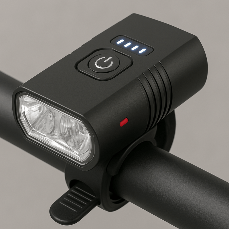 ⁦אור LED קדמי נטען לאופניים - קומפקטי, חזק ועמיד⁩ – תמונה ⁦6⁩
