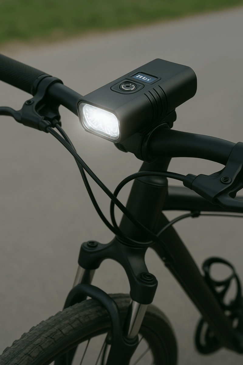 ⁦אור LED קדמי נטען לאופניים - קומפקטי, חזק ועמיד⁩ – תמונה ⁦3⁩